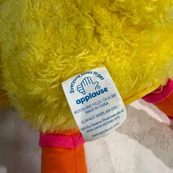 Sesame Street Big Bird Plush Piggy Bank and Frame 2000 Vintage RARE HTF Applause - Picture 6 of 7